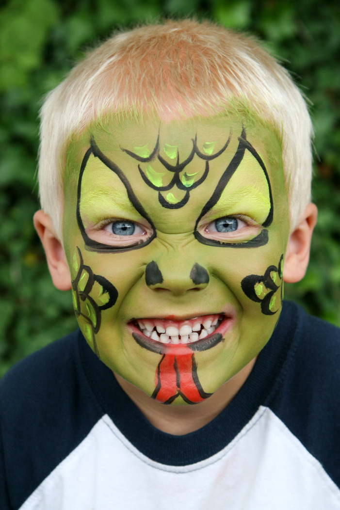 Face painted child