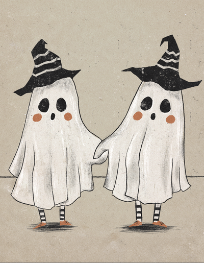 Spooky Ghosts Illustration